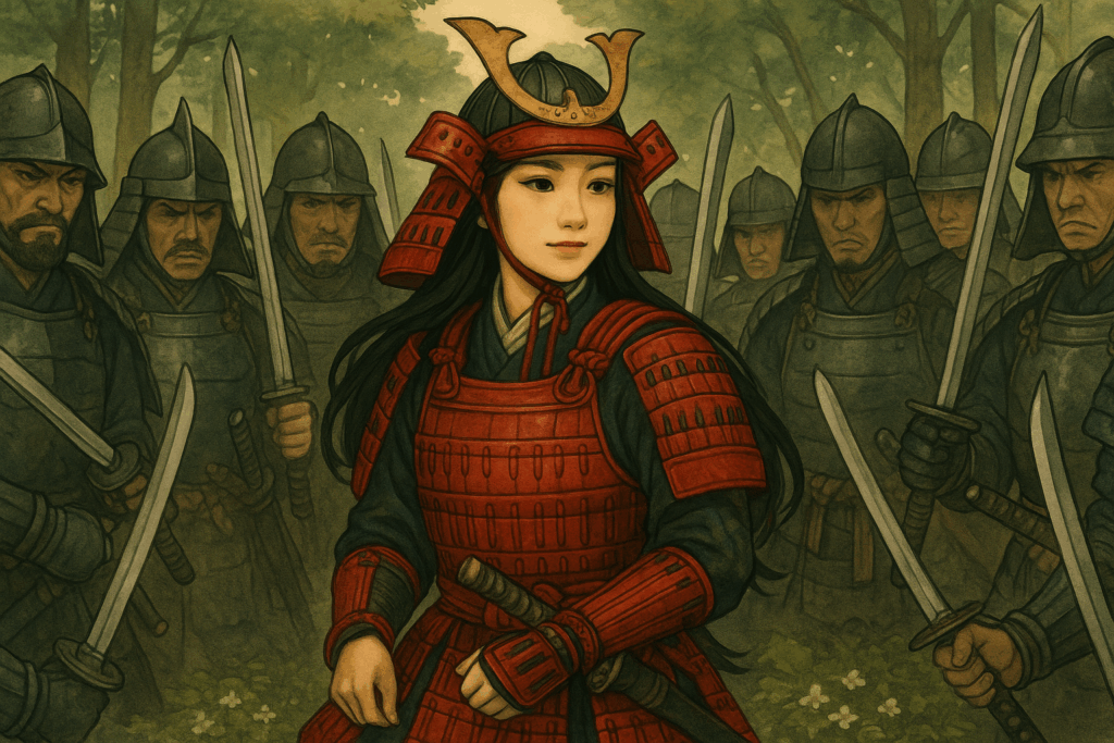 敵兵に囲まれる綾姫