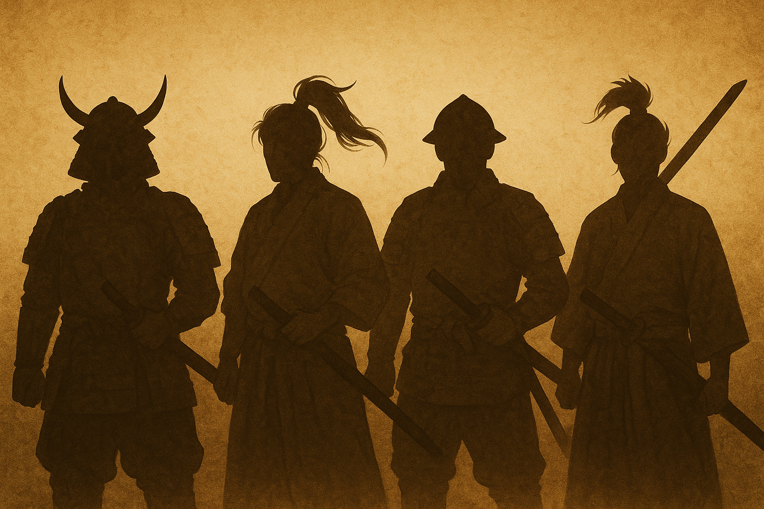 戦国武将のシルエット